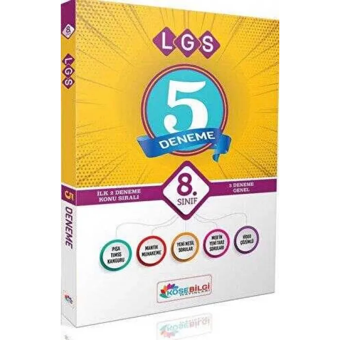 Köşebilgi Yayınları 8. Sınıf LGS 5 Fasikül Deneme Video Çözümlü