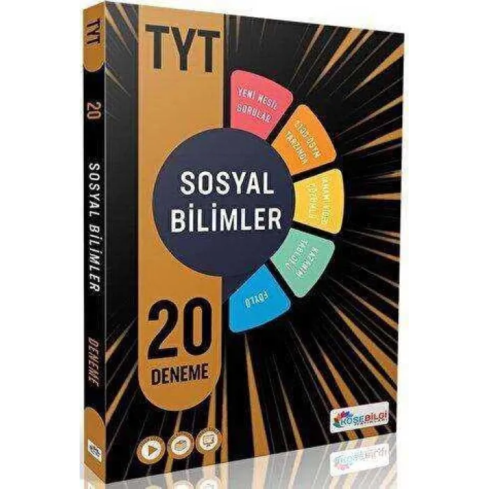 Köşebilgi Yayınları TYT Sosyal Bilimler Video Çözümlü 20 Branş Deneme