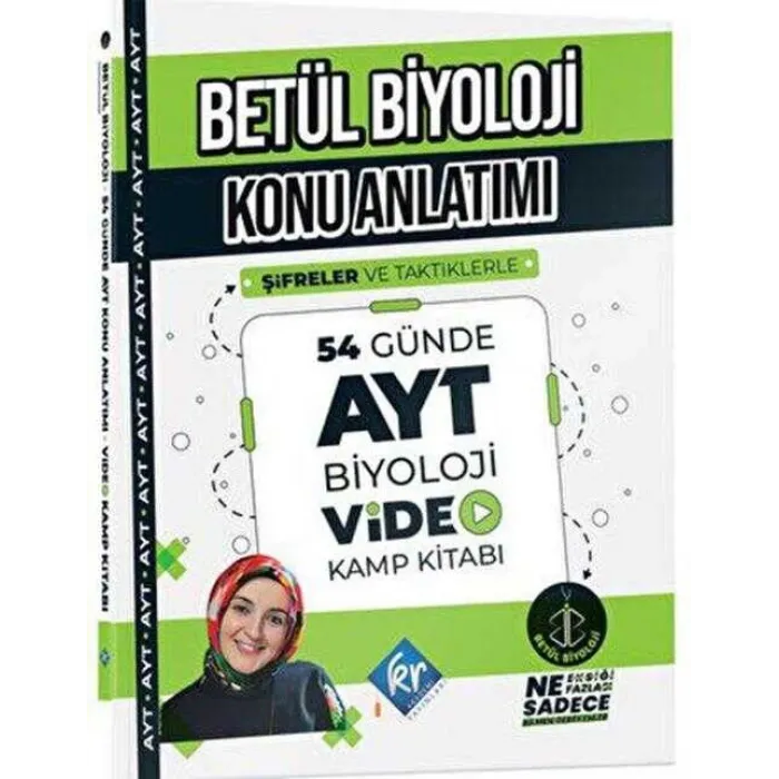 KR Akademi Yayınları Betül Biyoloji Konu Anlatımı 54 Günde AYT Biyoloji Video Kamp Kitabı