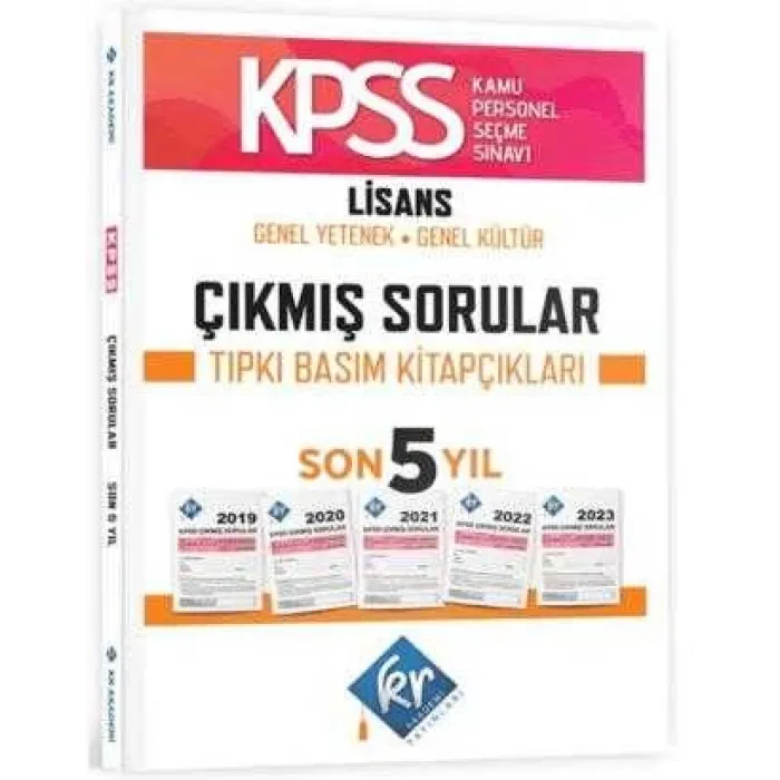 KR Akademi Yayınları KPSS Genel Yetenek Genel Kültür Çıkmış Sorular Son 5 Yıl Tıpkı Basım Fasikülleri