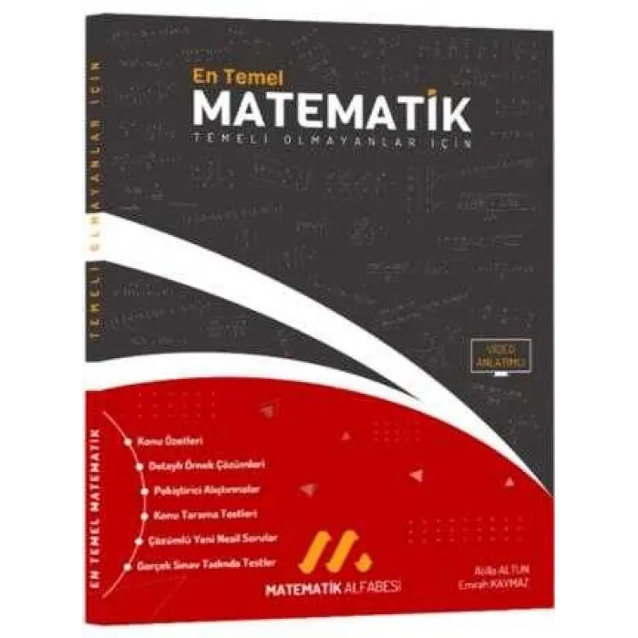 KR Akademi Yayınları Matematik Alfabesi En Temel Matematik