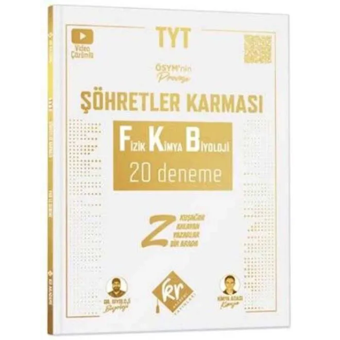 KR Akademi Yayınları TYT Şöhretler Karması Fizik Kimya Biyoloji FKB 20 Deneme