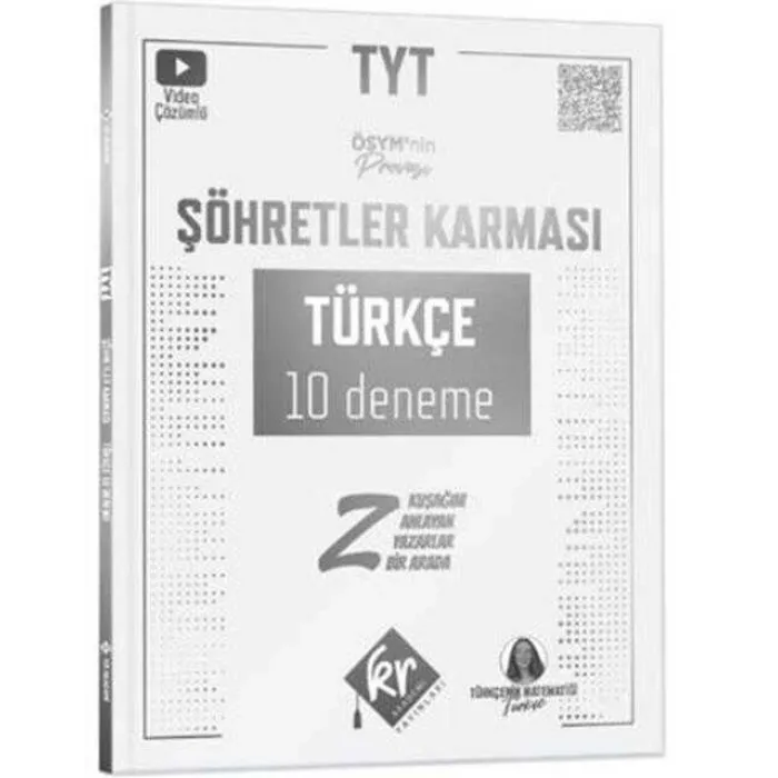 KR Akademi Yayınları TYT Şöhretler Karması Türkçe 10 Deneme
