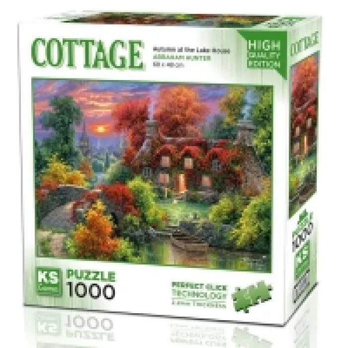 Ks Games Puzzle Yetişkin 1000 Parça Autumn At The Lake House 20672