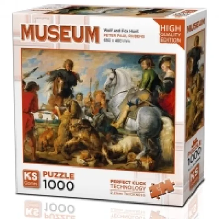 Ks Games Puzzle Yetişkin 1000 Parça Wolf And Fox Hunt 20666