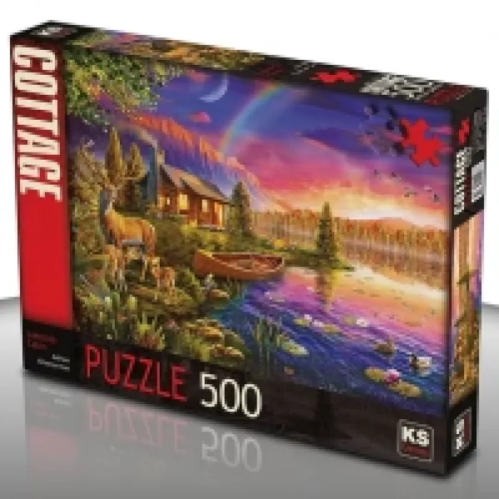 Ks Games Puzzle Yetişkin 500 Parça Lakeside Cabin 20063