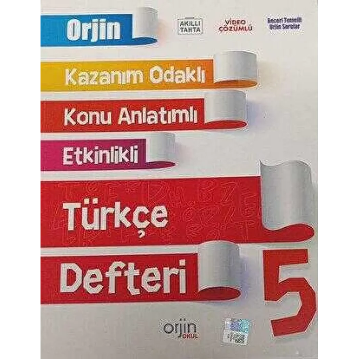 Kurmay Yayınları 5. Sınıf Kazanım Odaklı - Konu Anlatımlı - Etkinlikli Türkçe Defteri