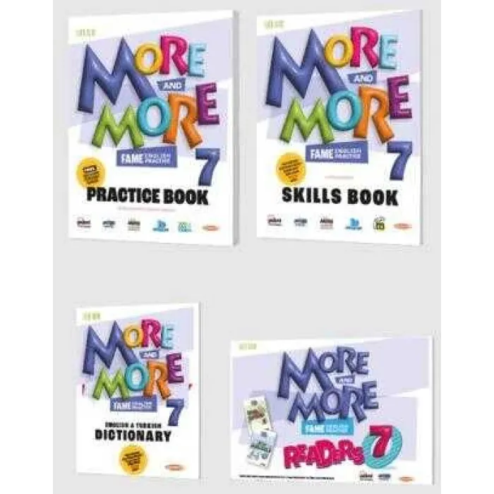 Kurmay Yayınları 7. Sınıf More & More English Practice Book - Dictionary - Skills Book
