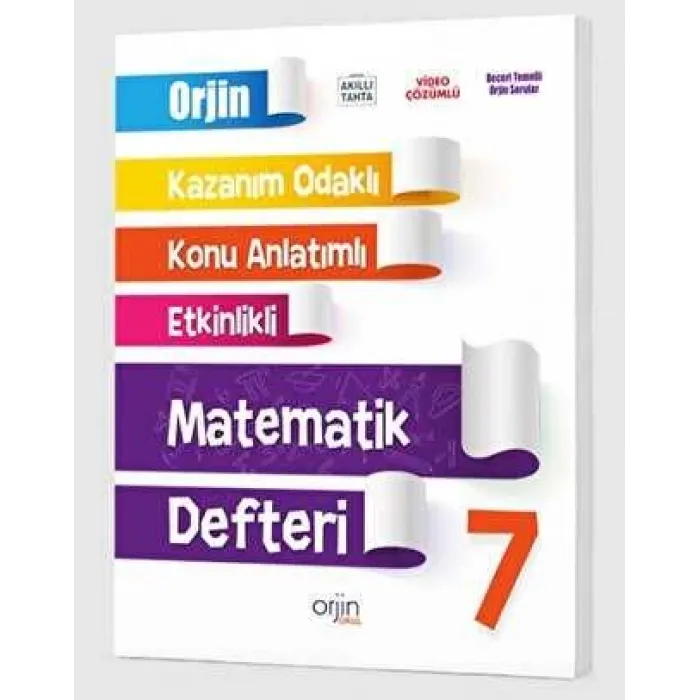 Kurmay Yayınları 7. Sınıf Orjin Matematik Kazanım Odaklı Defter