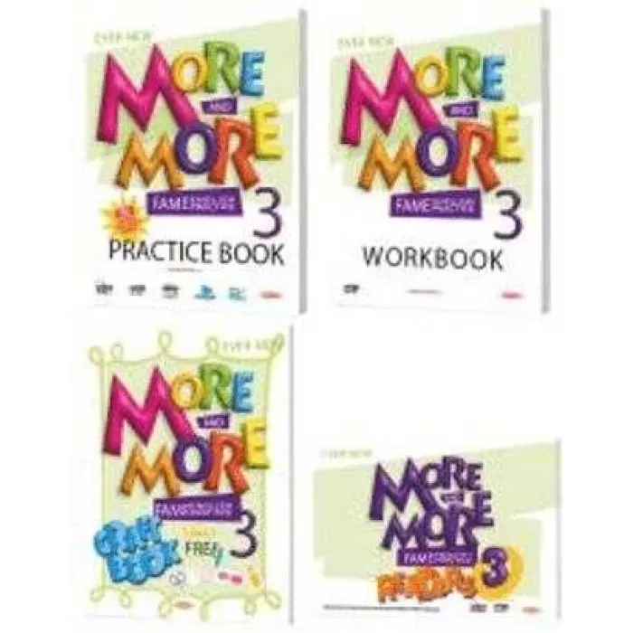Kurmay Yayınları More and More English 3 Practice Book - Workbook + 5 Hikaye Kitabı + Craft Book Kurmay ELT Yayınları