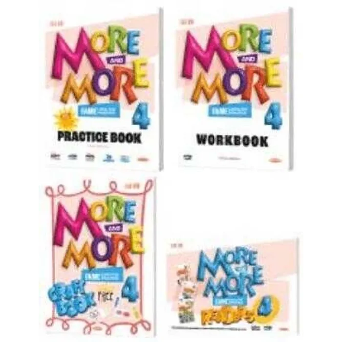 Kurmay Yayınları More and More English 4 Practice Book - Workbook + 3 Hikaye Kitabı + Craft Book Kurmay ELT Yayınları