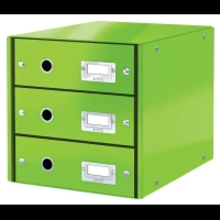Leitz Wow C S 3 Çekmeceli Evrak Rafı Metalik Yeşil 60480054