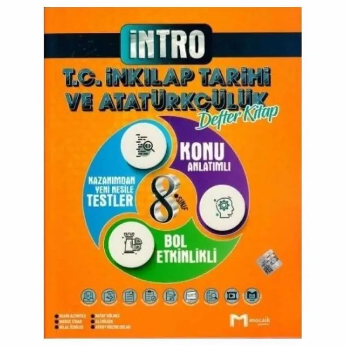 LGS 8. Sınıf T.C İnkılap Tarihi ve Atatürkçülük İntro Konu Anlatımlı Defter Kitap