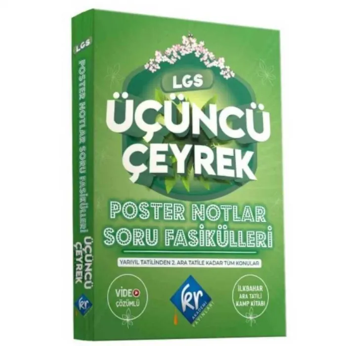 LGS Üçüncü Çeyrek Poster Notlar Soru Fasikülleri 3. Çeyrek