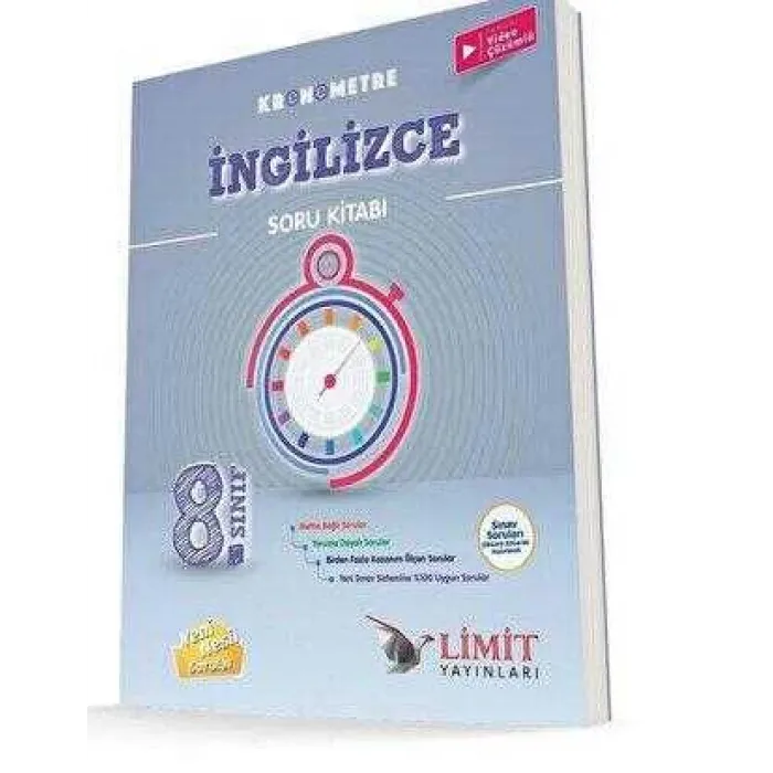 Limit Yayınları 8. Sınıf Kronometre İngilizce Soru Kitabı