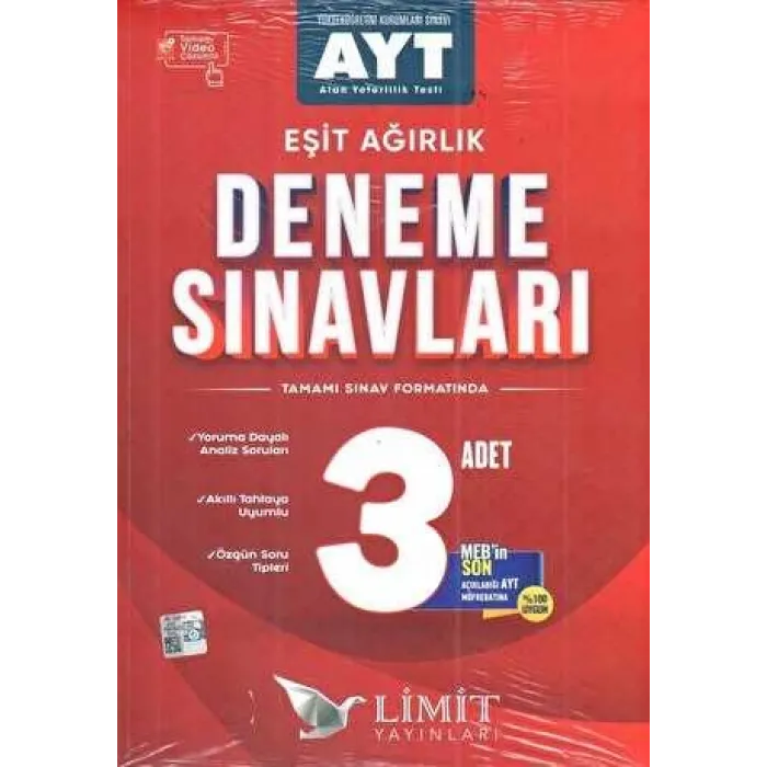 Limit Yayınları AYT Eşit Ağırlık 3 Deneme