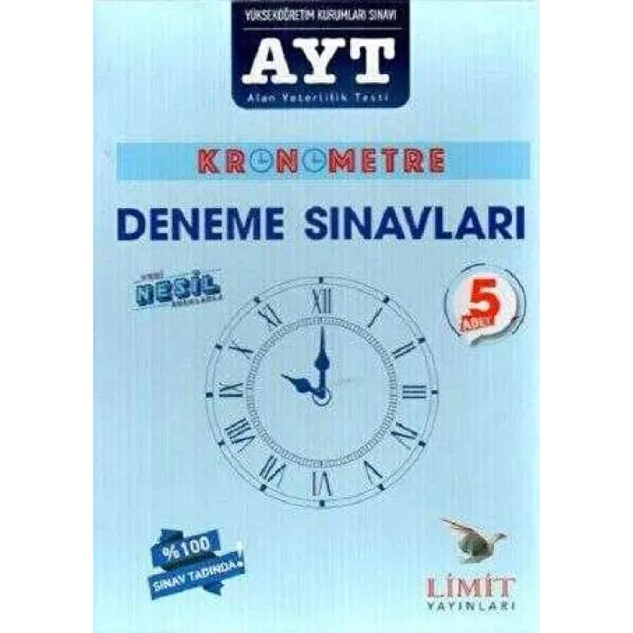Limit Yayınları AYT Kronometre Deneme Sınavları