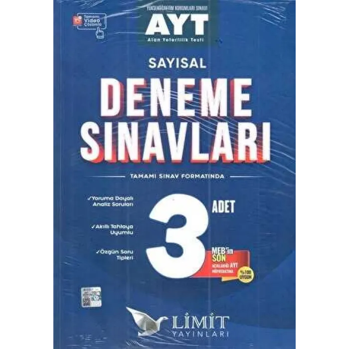 Limit Yayınları AYT Sayısal 3 Deneme