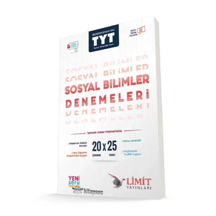 Limit Yayınları YKS TYT Sosyal Bilimler 20x20 Deneme Sınavları