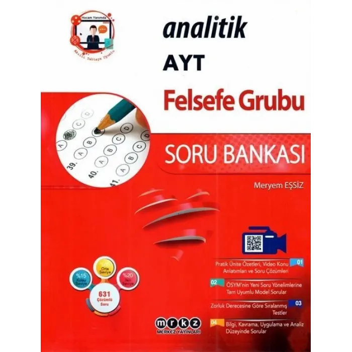 Merkez Yayınları AYT Felsefe Grubu Analitik Soru Bankası