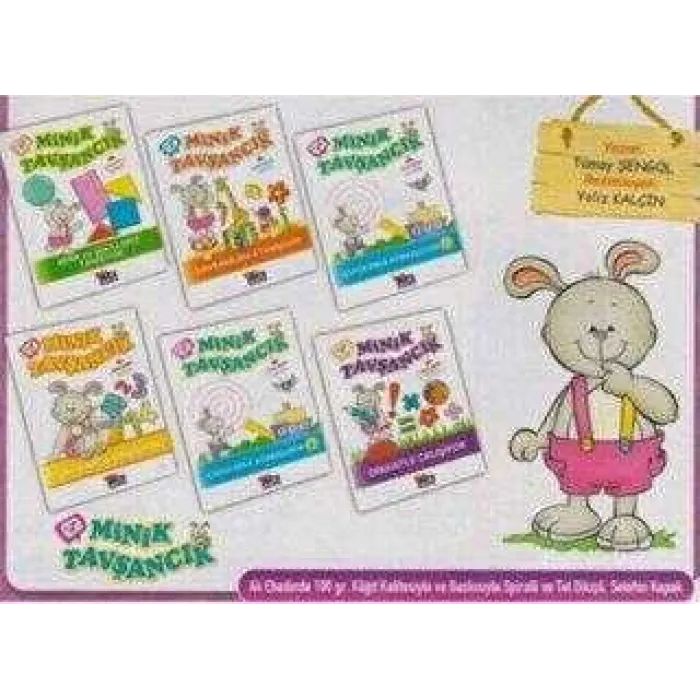 Minik Tavşancık Eğitim Seti +3 Yaş 6 Kitap