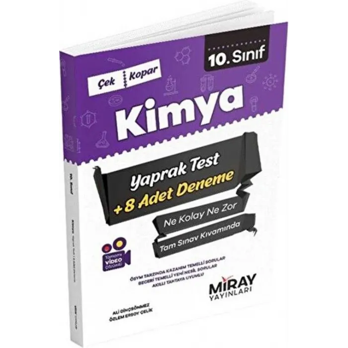 Miray Yayınları 10. Sınıf Kimya Yaprak Testler