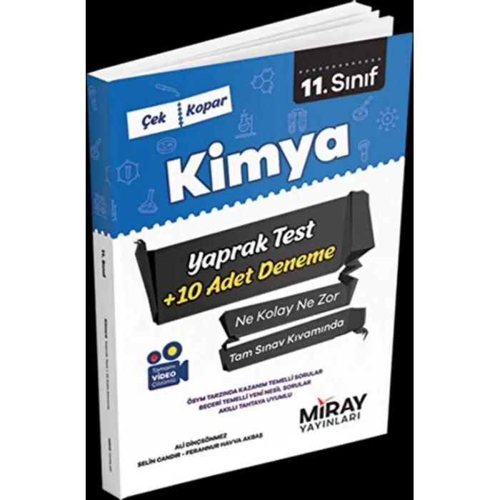 Miray Yayınları 11. Sınıf Kimya Yaprak Testler