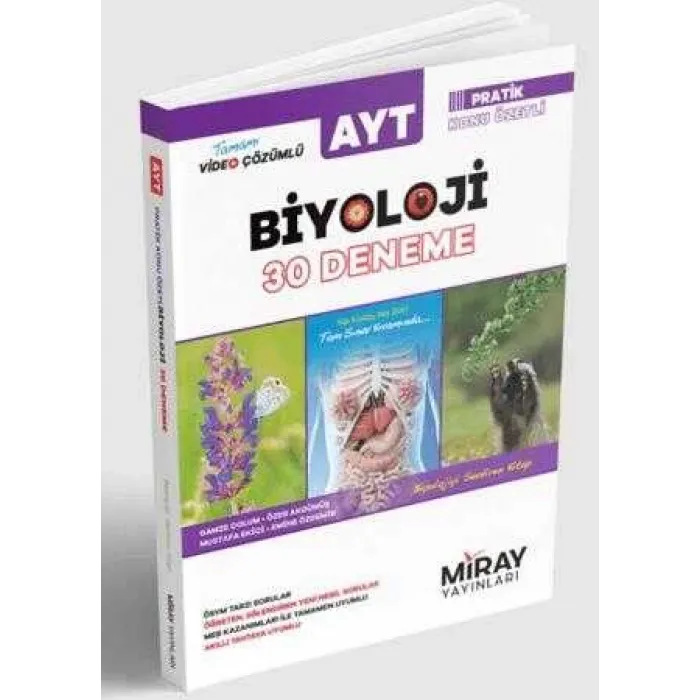 Miray Yayınları AYT Biyoloji 30 Deneme