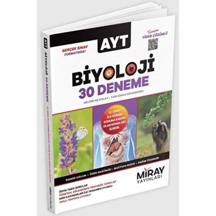 Miray Yayınları Miray AYT Biyoloji 30 Deneme