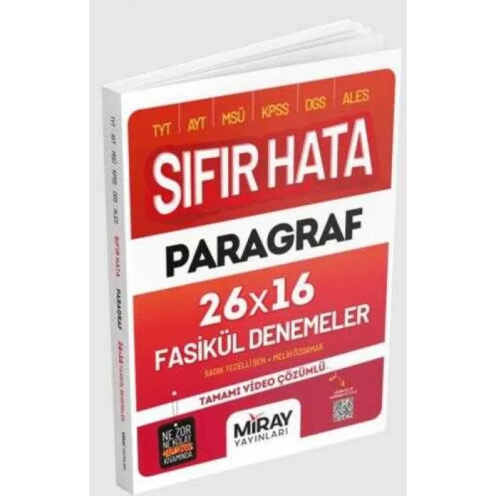 Miray Yayınları Sıfır Hata Paragraf 16 Deneme