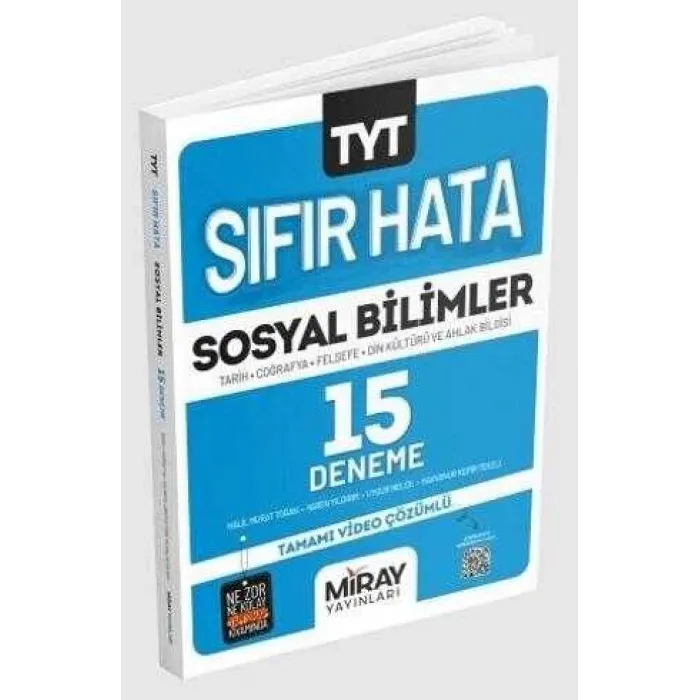 Miray Yayınları TYT Sıfır Hata Sosyal Bilimler 15 Deneme