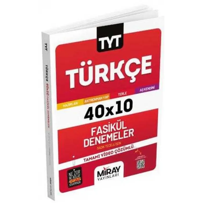 Miray Yayınları TYT Türkçe 40x10 Fasikül Denemeler