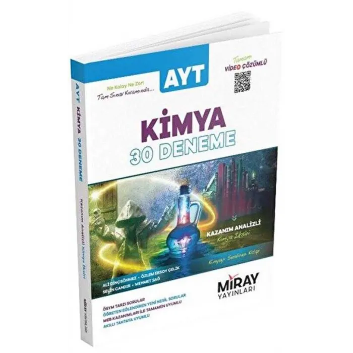Miray Yayınları YKS AYT Kimya 30 Deneme Video Çözümlü