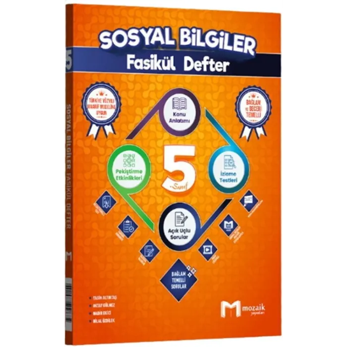Mozaik Yayınları 5. Sınıf Sosyal Bilgiler Fasikül Defter