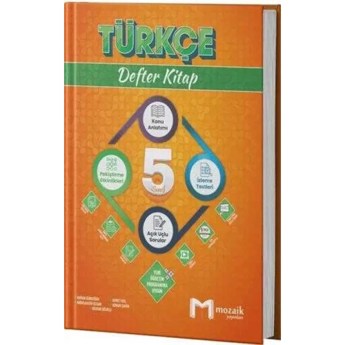 Mozaik Yayınları 5. Sınıf Türkçe Defter Kitap