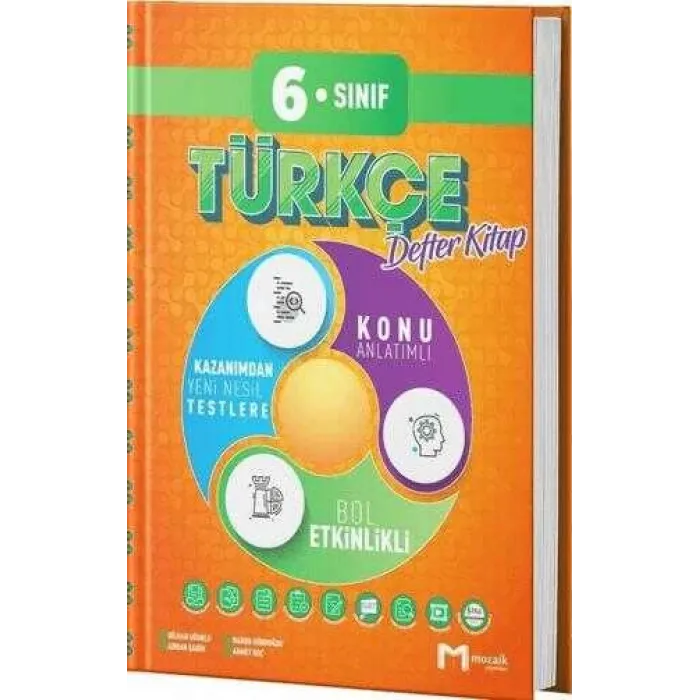 Mozaik Yayınları 6. Sınıf Türkçe Defter Kitap