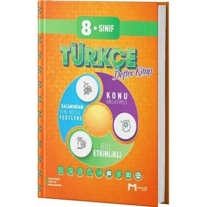 Mozaik Yayınları 8. Sınıf Türkçe İntro Defter Kitap