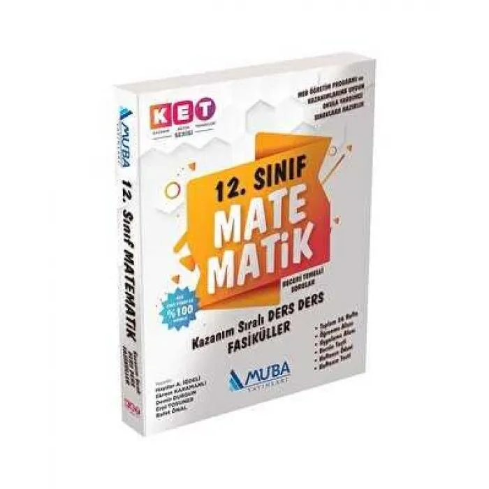 Muba Yayınları 12. Sınıf KET Serisi Matematik Defter ve Kitap