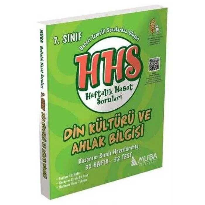 Muba Yayınları 7. Sınıf Din Kültürü Haftalık Hasat Soruları HHS