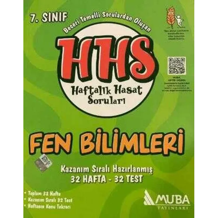 Muba Yayınları 7.Sınıf Fen Bilimleri Haftalık Hasat Soruları