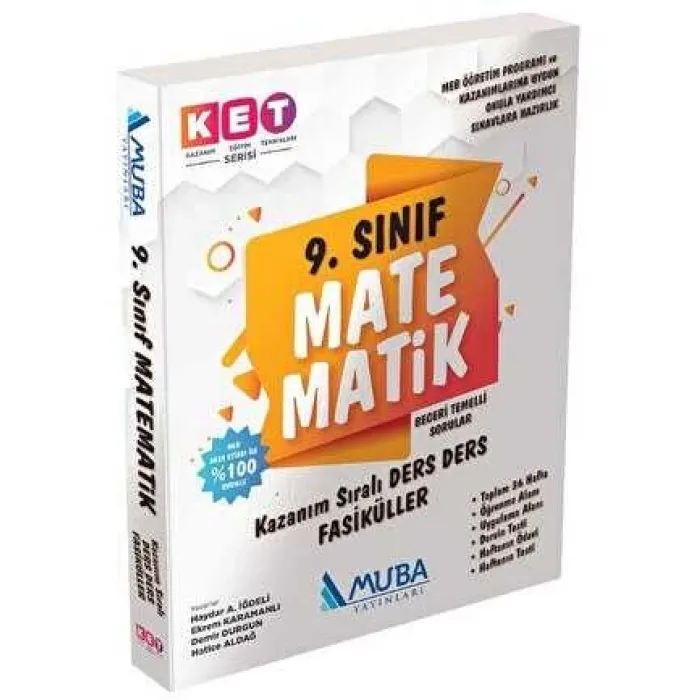 Muba Yayınları 9. Sınıf KET Serisi Matematik Defter ve Kitap - 1407