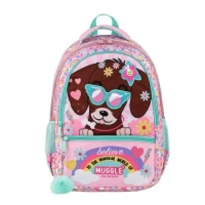 Muggle Mu-9008 Cute Dog Koleksiyonu İlkokul Çantası