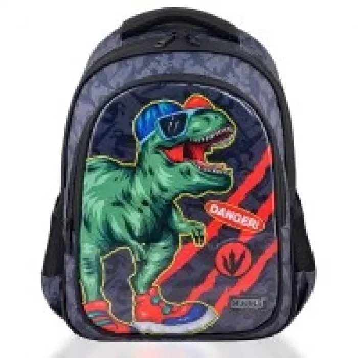 Muggle Okul Çantası Mu-9222 Danger Dino Siyah