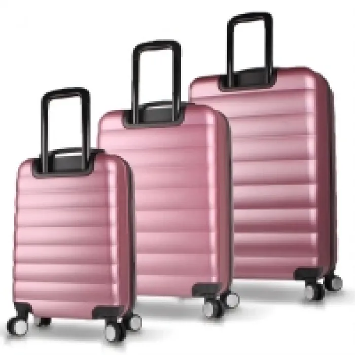 My Valice Colors Abs Kabin Orta Ve Büyük Boy Rose Gold 3lü Valiz Seti