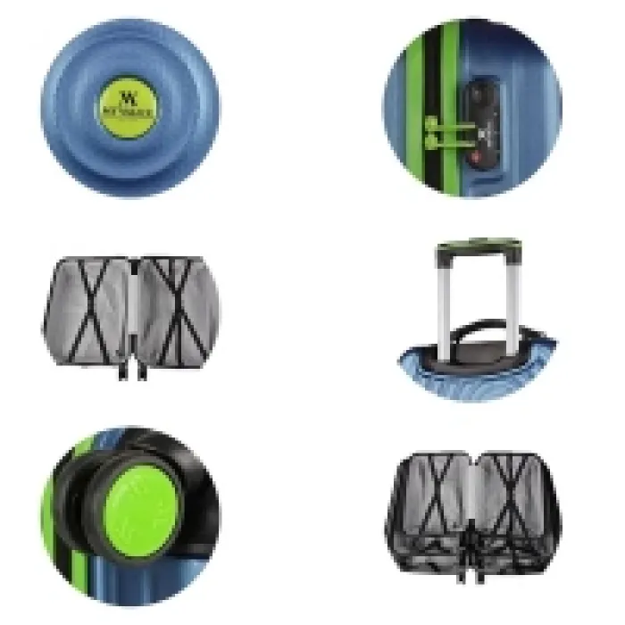 My Valice Drop Abs Kabin Orta Ve Büyük Boy Lacivert 3lü Valiz Seti