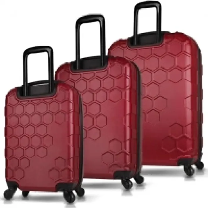 My Valice Honey Abs Kabin Orta Ve Büyük Boy Bordo 3lü Valiz Seti