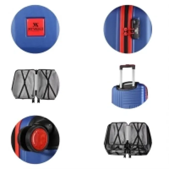 My Valice Puzzle Abs Kabin Orta Ve Büyük Boy Lacivert 3lü Valiz Seti