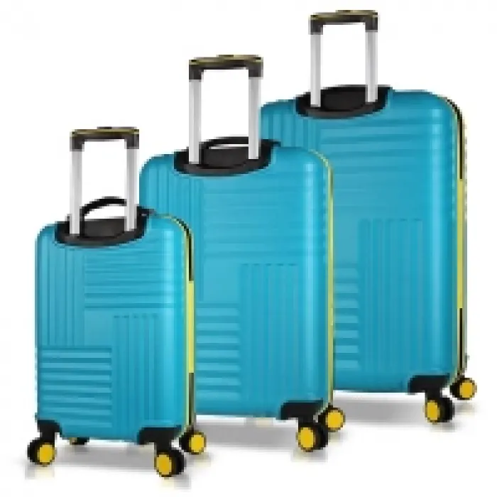My Valice Puzzle Abs Kabin Orta Ve Büyük Boy Turkuaz 3lü Valiz Seti