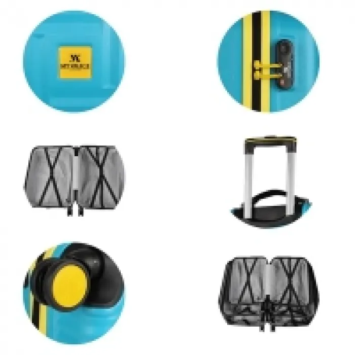 My Valice Puzzle Abs Kabin Orta Ve Büyük Boy Turkuaz 3lü Valiz Seti