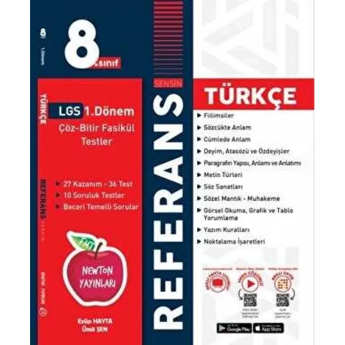 Newton Yayınları 8. Sınıf 1. Dönem Tekrarı Referans Türkçe Fasikül Soru Bankası